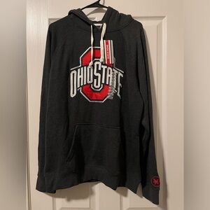 Ohio State Buckeyes Hoodie Pullover Sweatshirt Charcoal Gray Men Size Large NEW